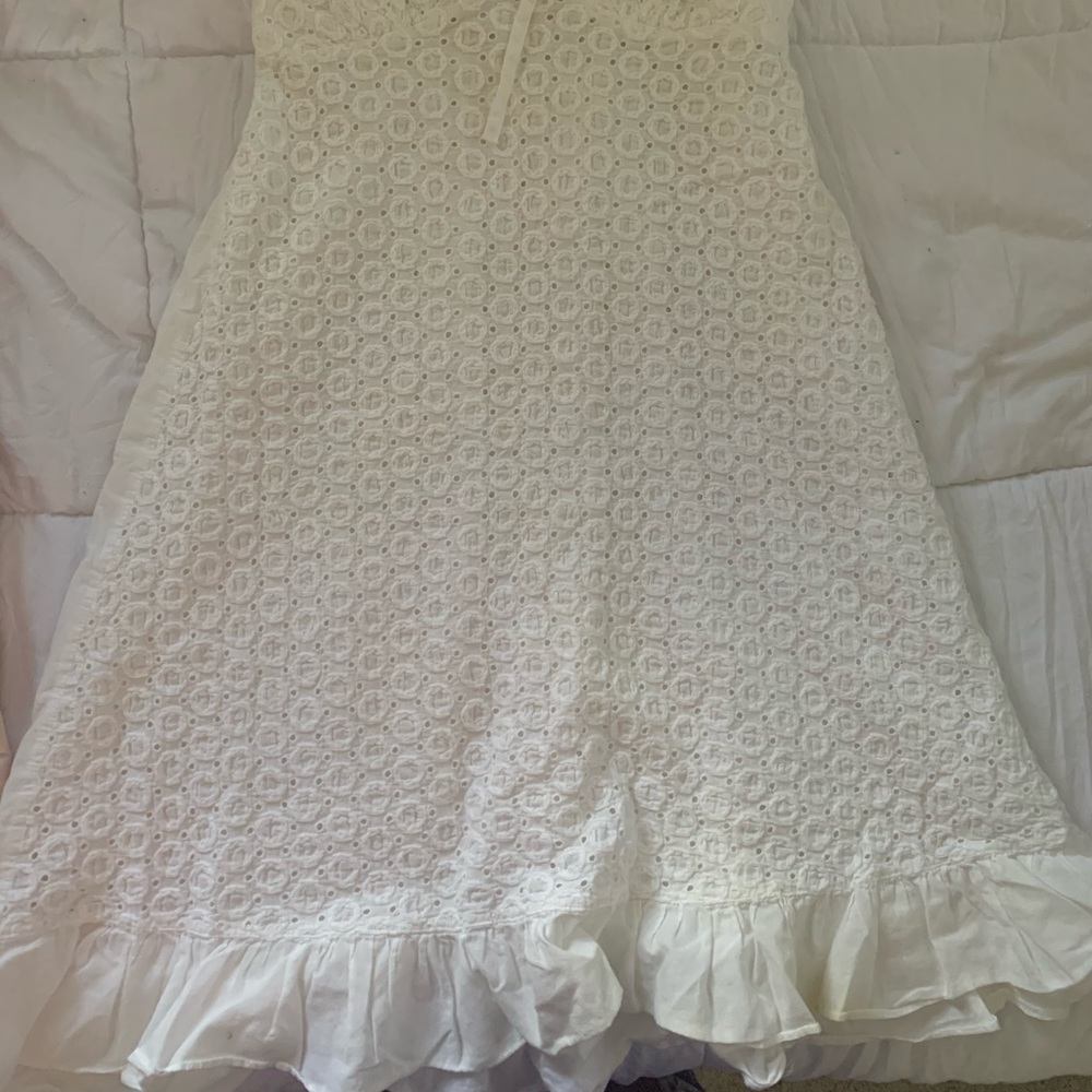 White eyelet dress